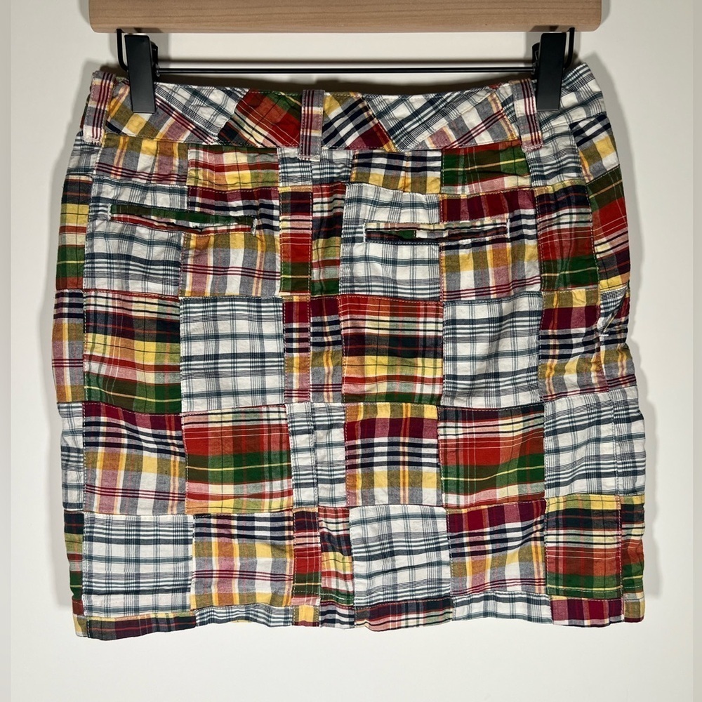Cape Madras Maine blue red plaid mini skirt sz 2 preppy sailing retro *sold out - Picture 2 of 8